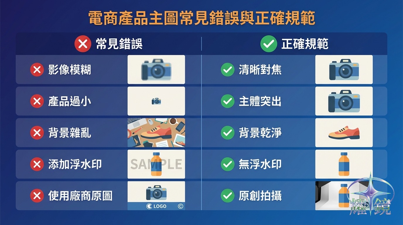 主圖製作常見錯誤 vs 正確做法